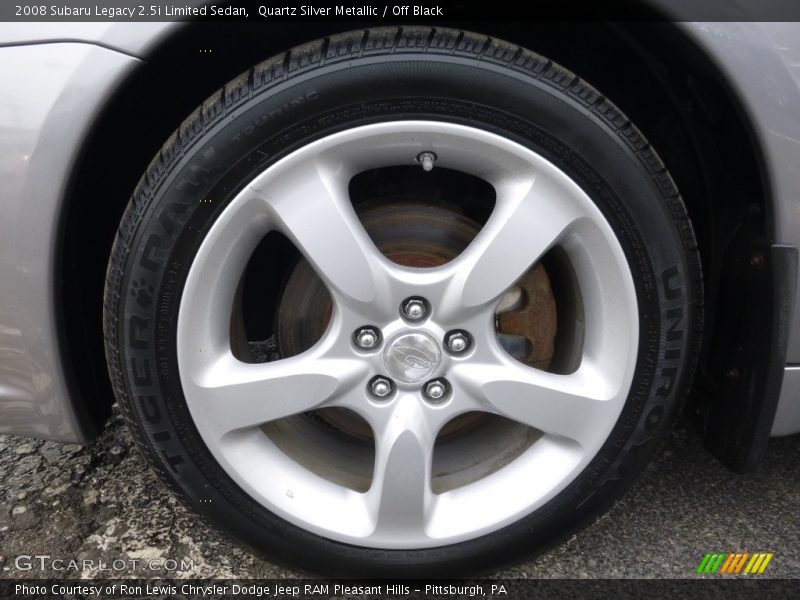 Quartz Silver Metallic / Off Black 2008 Subaru Legacy 2.5i Limited Sedan