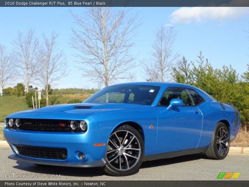 B5 Blue Pearl / Black 2016 Dodge Challenger R/T Plus