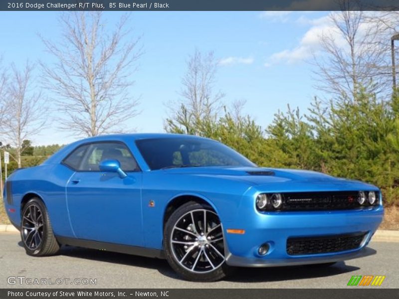 B5 Blue Pearl / Black 2016 Dodge Challenger R/T Plus