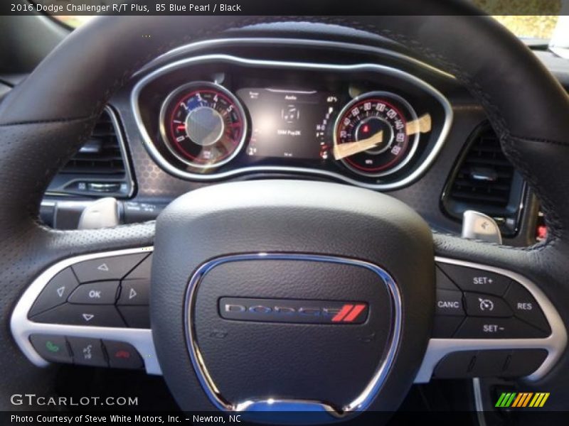 B5 Blue Pearl / Black 2016 Dodge Challenger R/T Plus