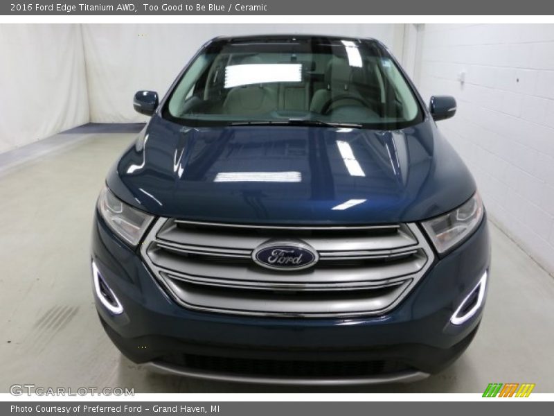 Too Good to Be Blue / Ceramic 2016 Ford Edge Titanium AWD