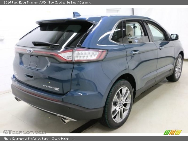 Too Good to Be Blue / Ceramic 2016 Ford Edge Titanium AWD