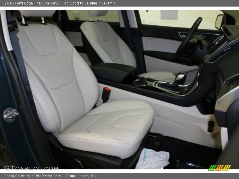 Too Good to Be Blue / Ceramic 2016 Ford Edge Titanium AWD