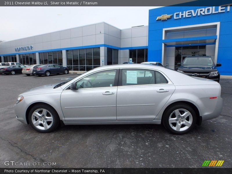 Silver Ice Metallic / Titanium 2011 Chevrolet Malibu LS