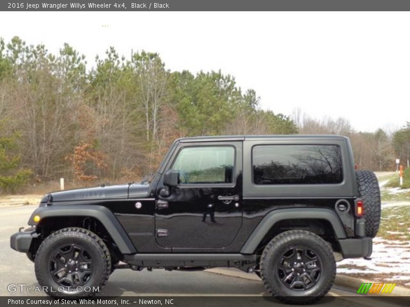 Black / Black 2016 Jeep Wrangler Willys Wheeler 4x4