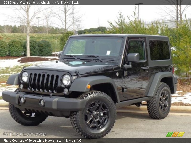 Black / Black 2016 Jeep Wrangler Willys Wheeler 4x4