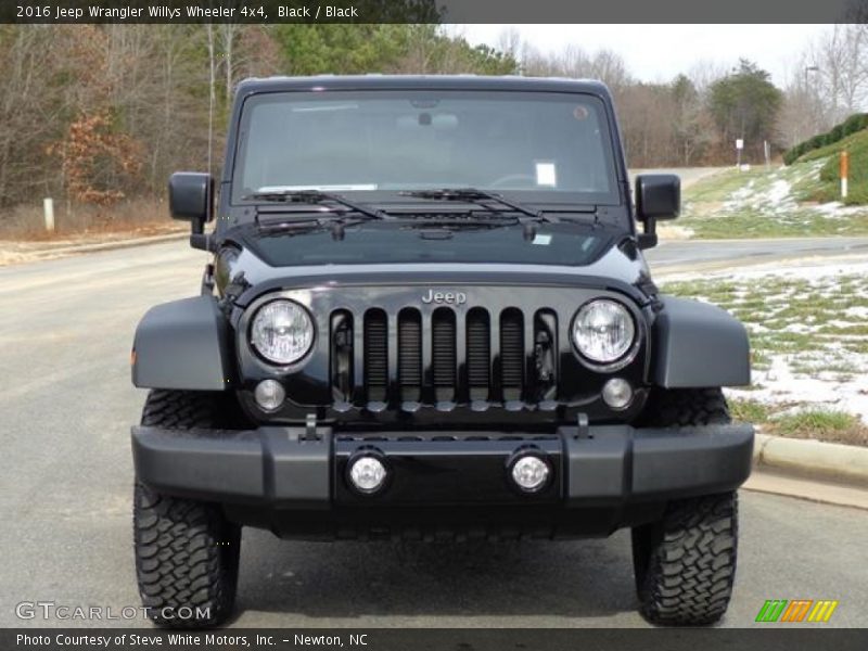 Black / Black 2016 Jeep Wrangler Willys Wheeler 4x4