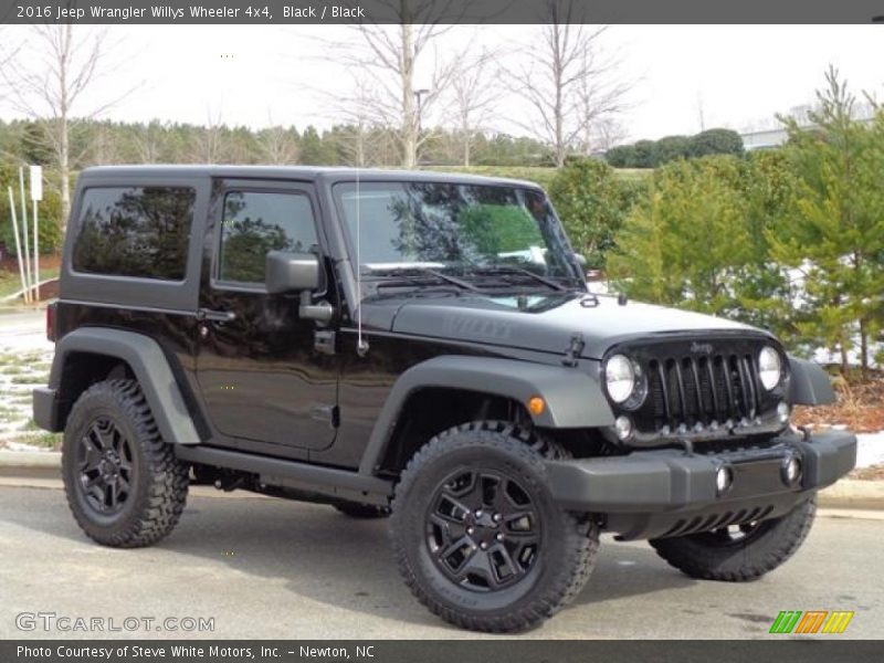 Black / Black 2016 Jeep Wrangler Willys Wheeler 4x4