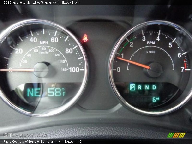 Black / Black 2016 Jeep Wrangler Willys Wheeler 4x4
