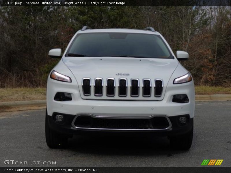 Bright White / Black/Light Frost Beige 2016 Jeep Cherokee Limited 4x4