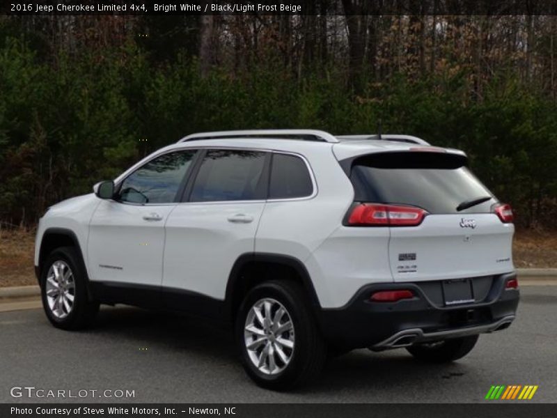 Bright White / Black/Light Frost Beige 2016 Jeep Cherokee Limited 4x4