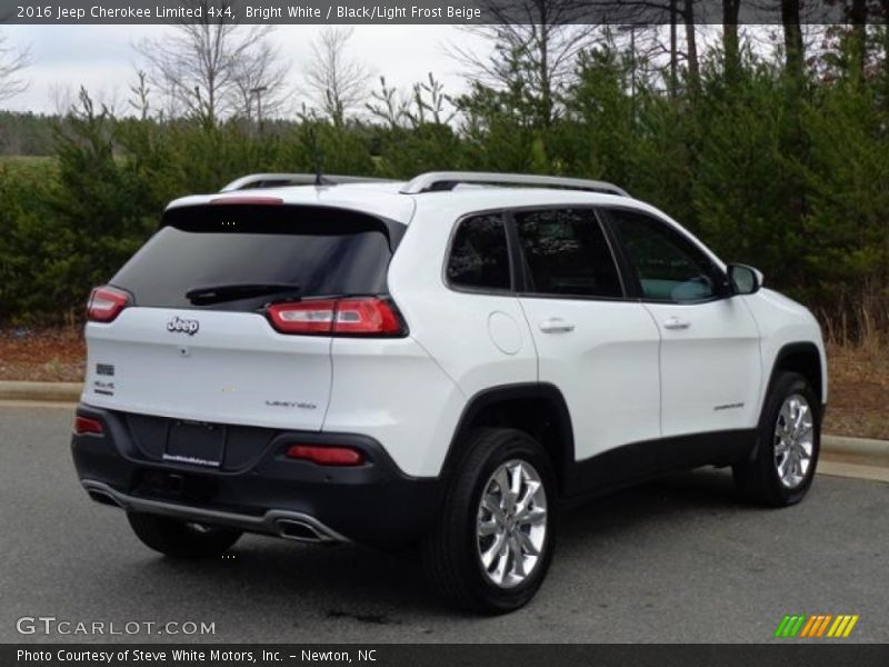 Bright White / Black/Light Frost Beige 2016 Jeep Cherokee Limited 4x4