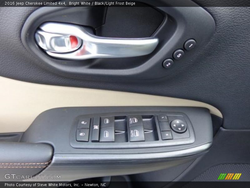Bright White / Black/Light Frost Beige 2016 Jeep Cherokee Limited 4x4