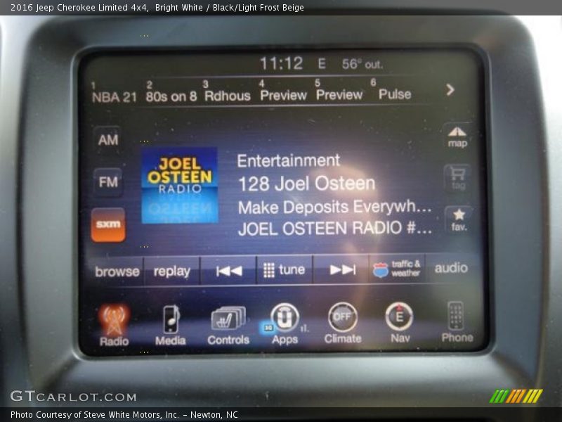 Bright White / Black/Light Frost Beige 2016 Jeep Cherokee Limited 4x4