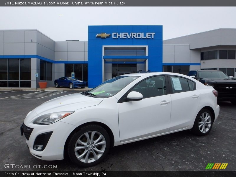 Crystal White Pearl Mica / Black 2011 Mazda MAZDA3 s Sport 4 Door