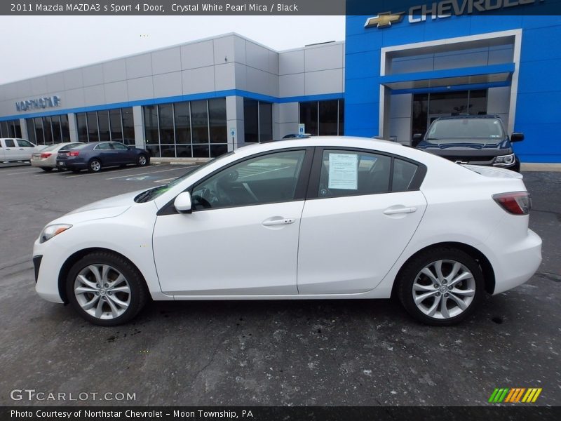 Crystal White Pearl Mica / Black 2011 Mazda MAZDA3 s Sport 4 Door