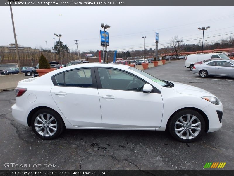 Crystal White Pearl Mica / Black 2011 Mazda MAZDA3 s Sport 4 Door