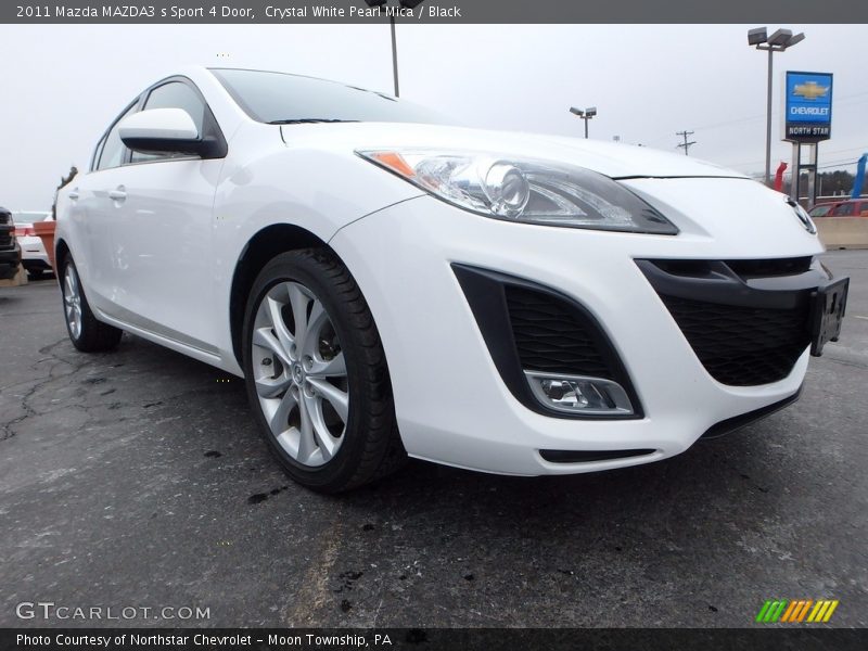 Crystal White Pearl Mica / Black 2011 Mazda MAZDA3 s Sport 4 Door