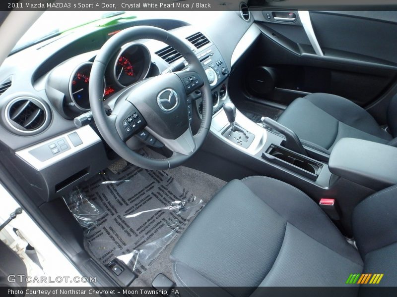 Crystal White Pearl Mica / Black 2011 Mazda MAZDA3 s Sport 4 Door