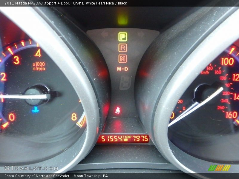 Crystal White Pearl Mica / Black 2011 Mazda MAZDA3 s Sport 4 Door