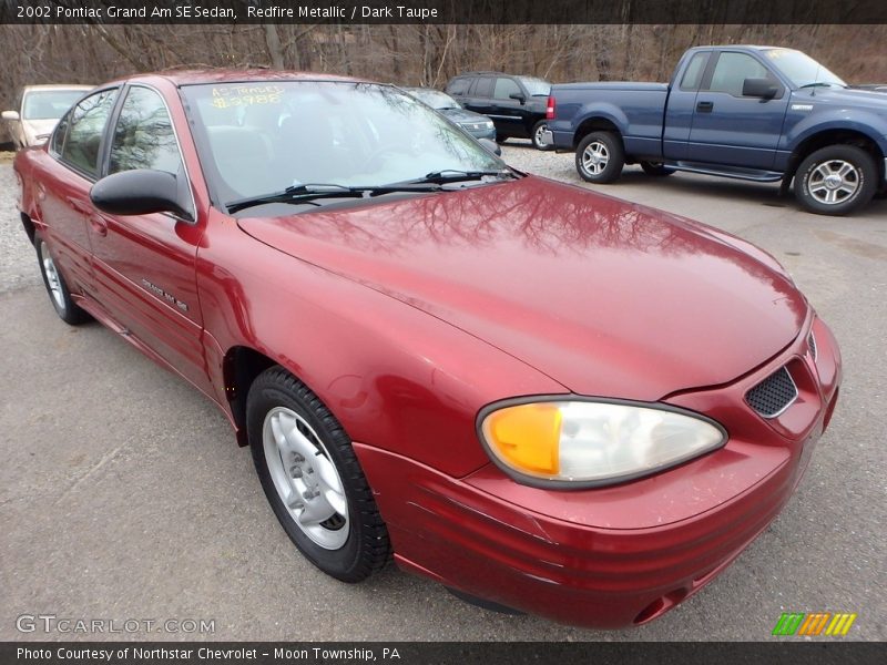 Redfire Metallic / Dark Taupe 2002 Pontiac Grand Am SE Sedan