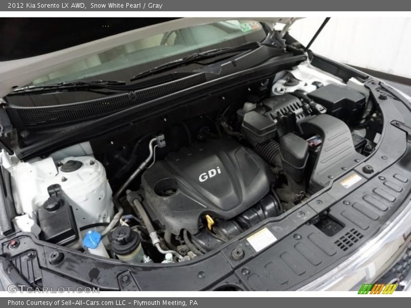 Snow White Pearl / Gray 2012 Kia Sorento LX AWD