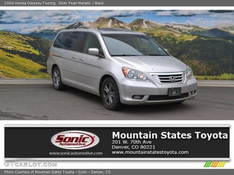 Silver Pearl Metallic / Black 2009 Honda Odyssey Touring