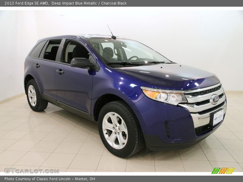 Deep Impact Blue Metallic / Charcoal Black 2013 Ford Edge SE AWD
