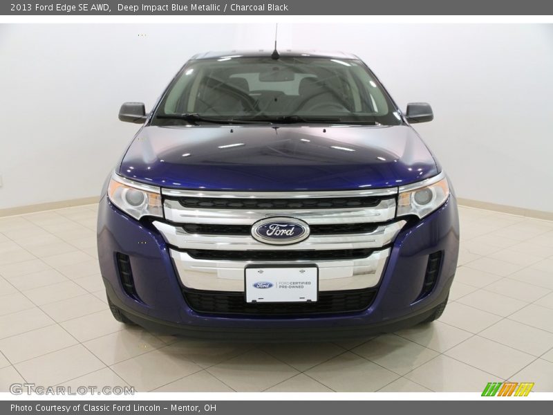 Deep Impact Blue Metallic / Charcoal Black 2013 Ford Edge SE AWD