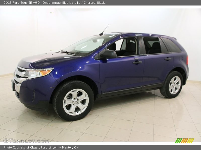 Deep Impact Blue Metallic / Charcoal Black 2013 Ford Edge SE AWD