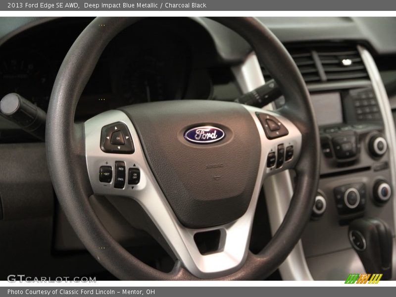 Deep Impact Blue Metallic / Charcoal Black 2013 Ford Edge SE AWD