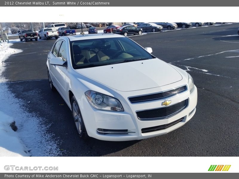 Summit White / Cocoa/Cashmere 2012 Chevrolet Malibu LT