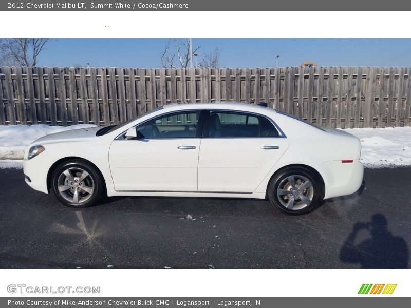 Summit White / Cocoa/Cashmere 2012 Chevrolet Malibu LT