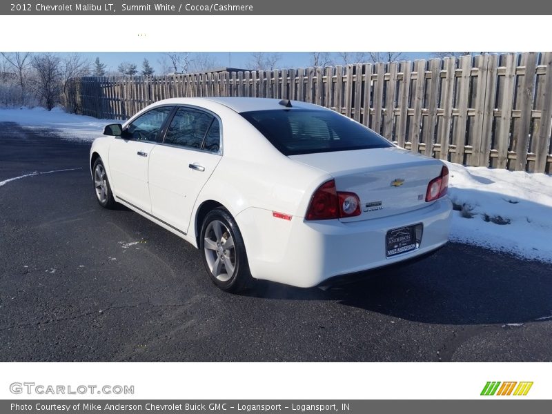 Summit White / Cocoa/Cashmere 2012 Chevrolet Malibu LT
