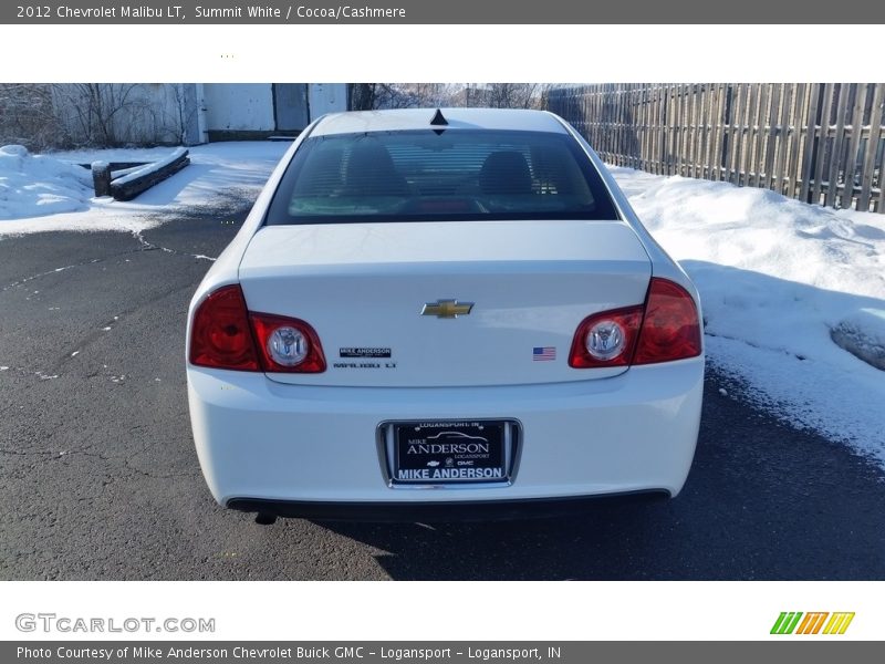 Summit White / Cocoa/Cashmere 2012 Chevrolet Malibu LT