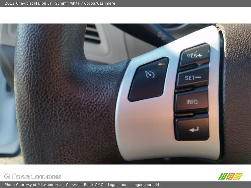 Summit White / Cocoa/Cashmere 2012 Chevrolet Malibu LT