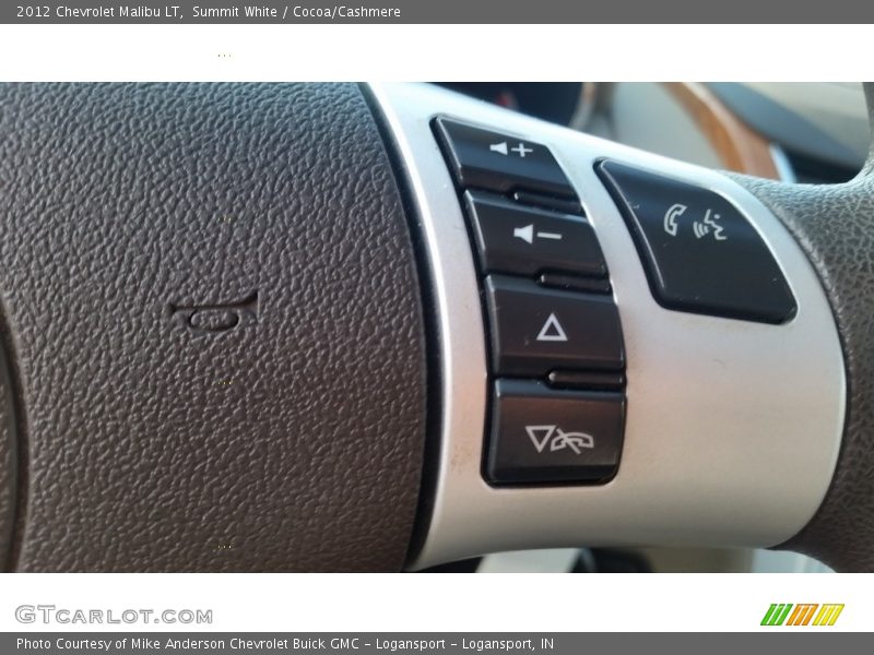 Summit White / Cocoa/Cashmere 2012 Chevrolet Malibu LT