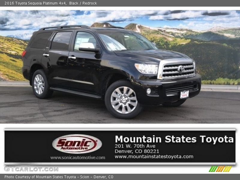 Black / Redrock 2016 Toyota Sequoia Platinum 4x4