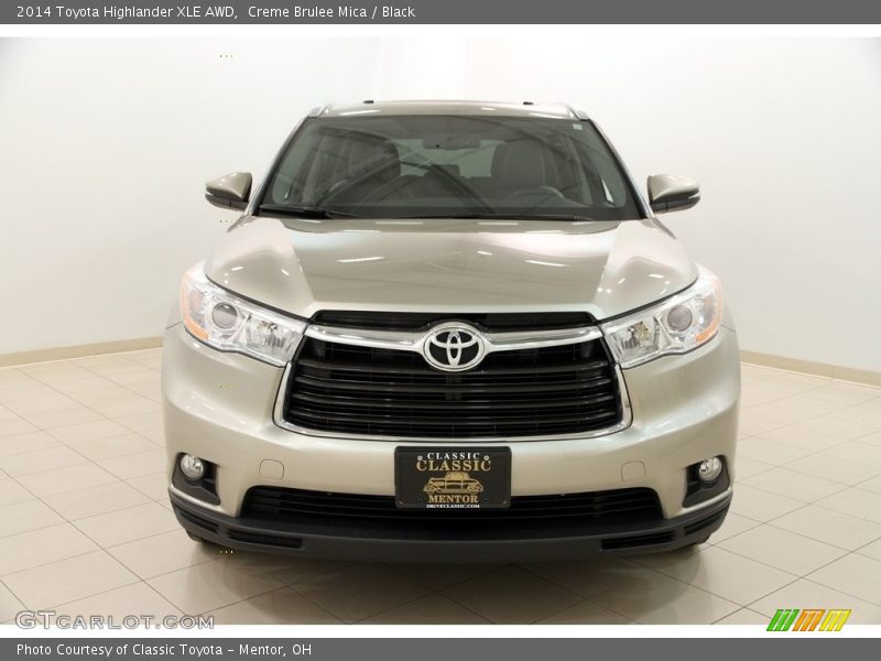 Creme Brulee Mica / Black 2014 Toyota Highlander XLE AWD