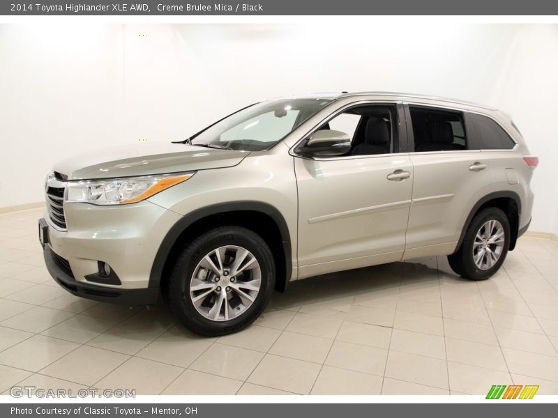 Creme Brulee Mica / Black 2014 Toyota Highlander XLE AWD