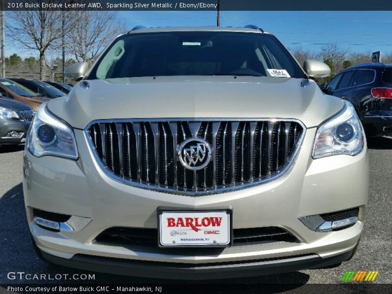 Sparkling Silver Metallic / Ebony/Ebony 2016 Buick Enclave Leather AWD