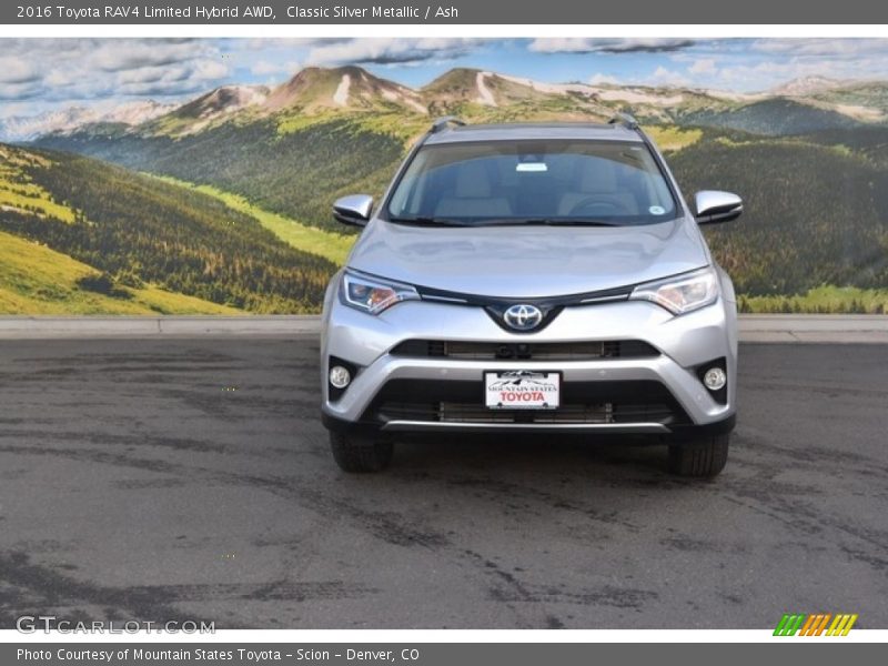 Classic Silver Metallic / Ash 2016 Toyota RAV4 Limited Hybrid AWD