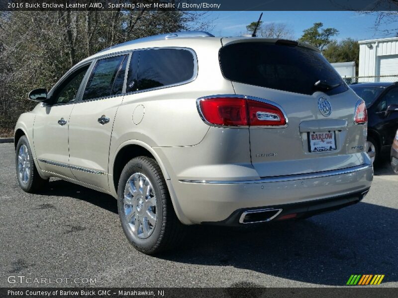 Sparkling Silver Metallic / Ebony/Ebony 2016 Buick Enclave Leather AWD