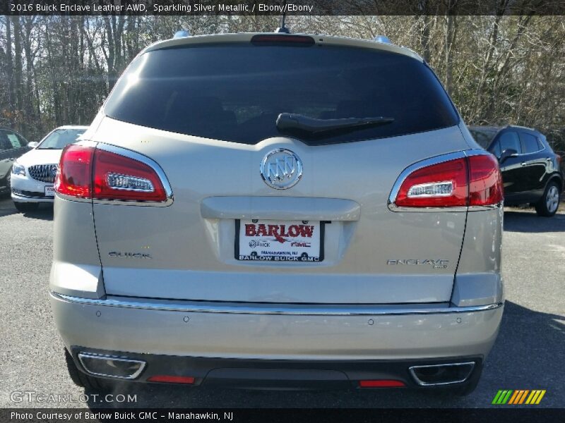 Sparkling Silver Metallic / Ebony/Ebony 2016 Buick Enclave Leather AWD