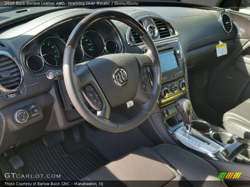 Sparkling Silver Metallic / Ebony/Ebony 2016 Buick Enclave Leather AWD