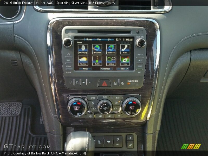 Sparkling Silver Metallic / Ebony/Ebony 2016 Buick Enclave Leather AWD