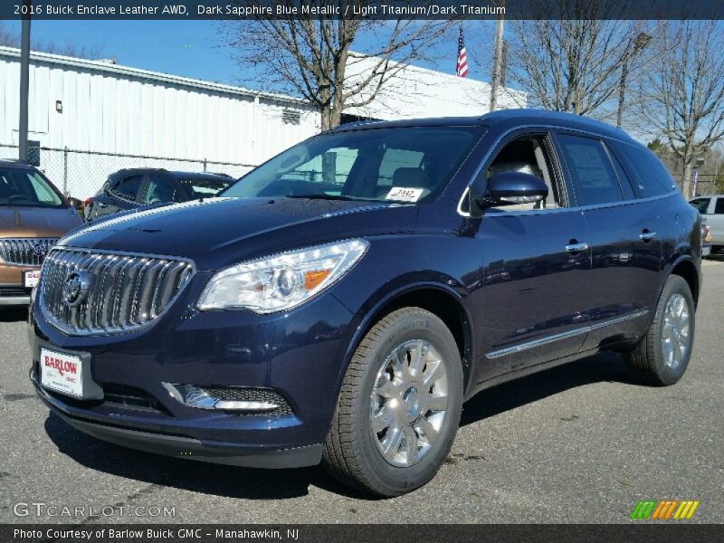Dark Sapphire Blue Metallic / Light Titanium/Dark Titanium 2016 Buick Enclave Leather AWD