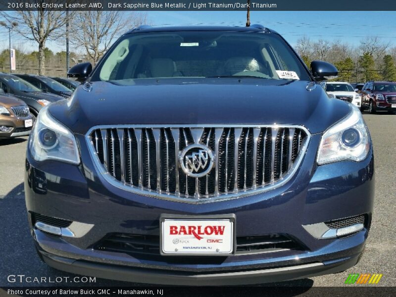 Dark Sapphire Blue Metallic / Light Titanium/Dark Titanium 2016 Buick Enclave Leather AWD