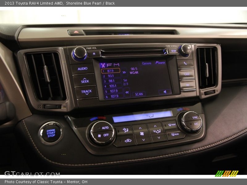 Shoreline Blue Pearl / Black 2013 Toyota RAV4 Limited AWD