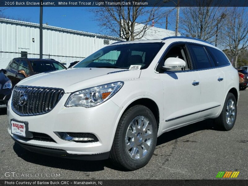 White Frost Tricoat / Light Titanium/Dark Titanium 2016 Buick Enclave Leather
